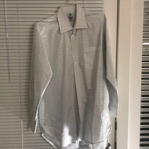 Tattersall buttondown. Fabric woven in England